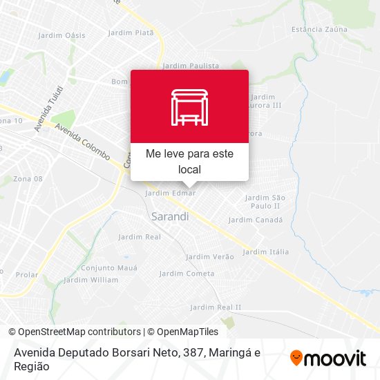 Avenida Deputado Borsari Neto, 387 mapa