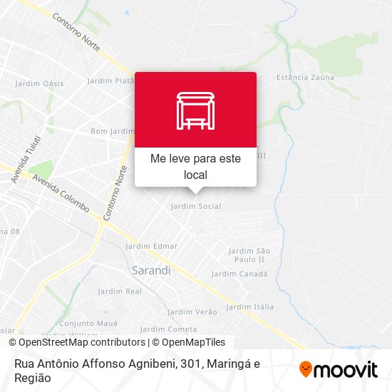 Rua Antônio Affonso Agnibeni, 301 mapa