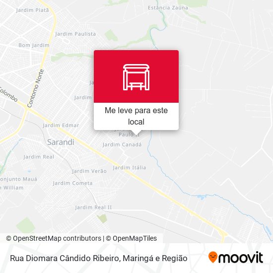 Rua Diomara Cândido Ribeiro mapa