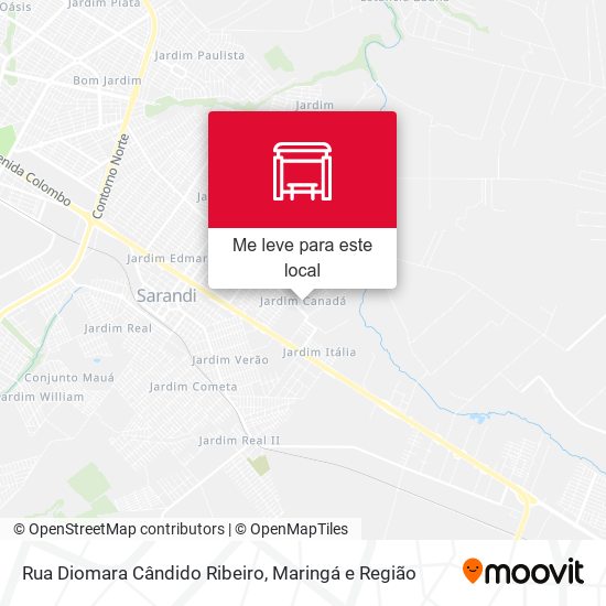 Rua Diomara Cândido Ribeiro mapa
