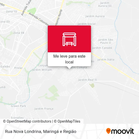 Rua Nova Londrina mapa