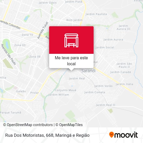 Rua Dos Motoristas, 668 mapa
