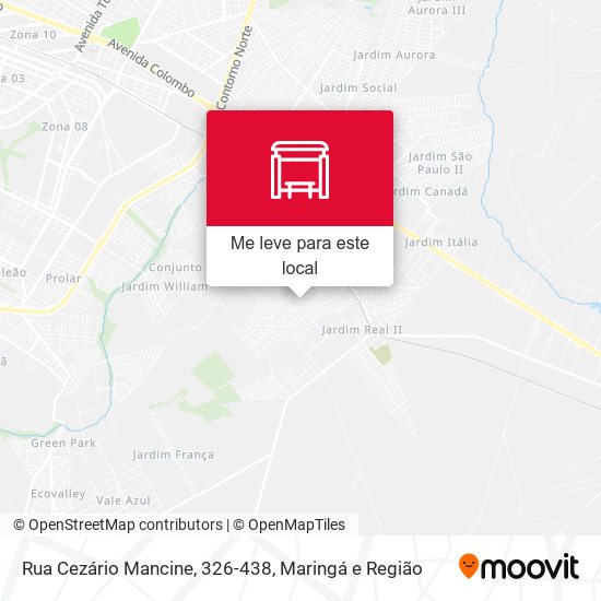 Rua Cezário Mancine, 326-438 mapa