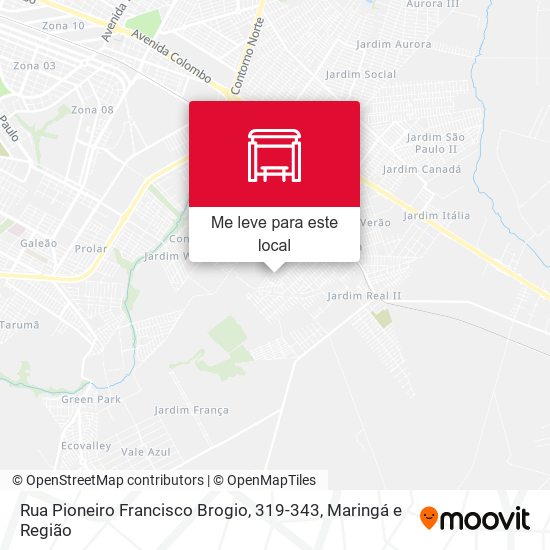 Rua Pioneiro Francisco Brogio, 319-343 mapa