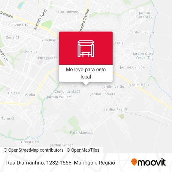 Rua Diamantino, 1232-1558 mapa