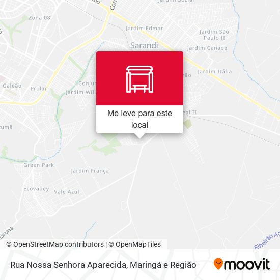 Rua Nossa Senhora Aparecida mapa