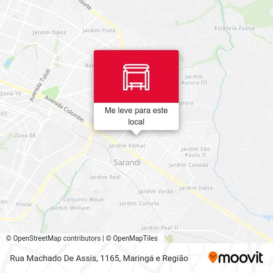 Rua Machado De Assis, 1165 mapa