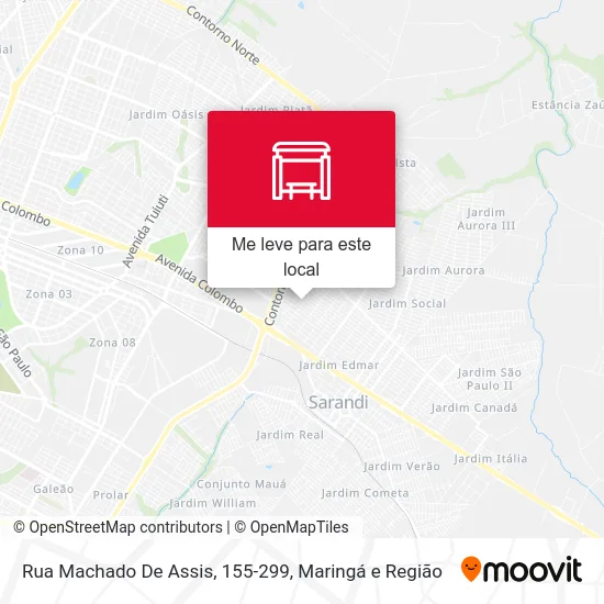 Rua Machado De Assis, 155-299 mapa