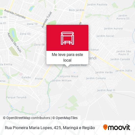 Rua Pioneira Maria Lopes, 425 mapa