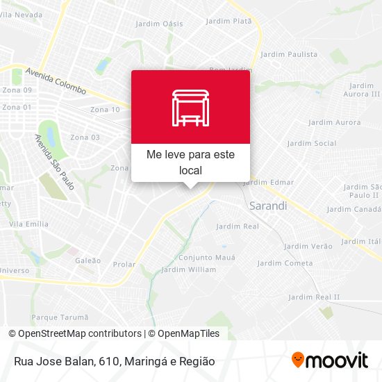 Rua Jose Balan, 610 mapa