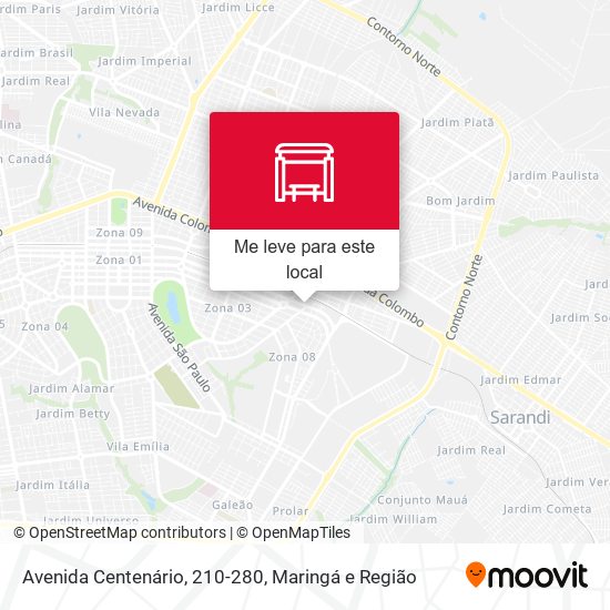 Avenida Centenário, 210-280 mapa