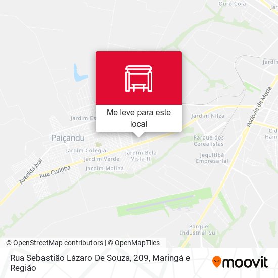 Rua Sebastião Lázaro De Souza, 209 mapa