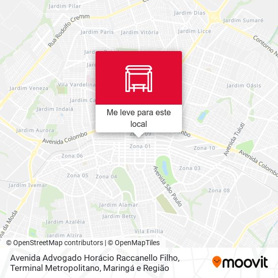 Avenida Advogado Horácio Raccanello Filho, Terminal Metropolitano mapa