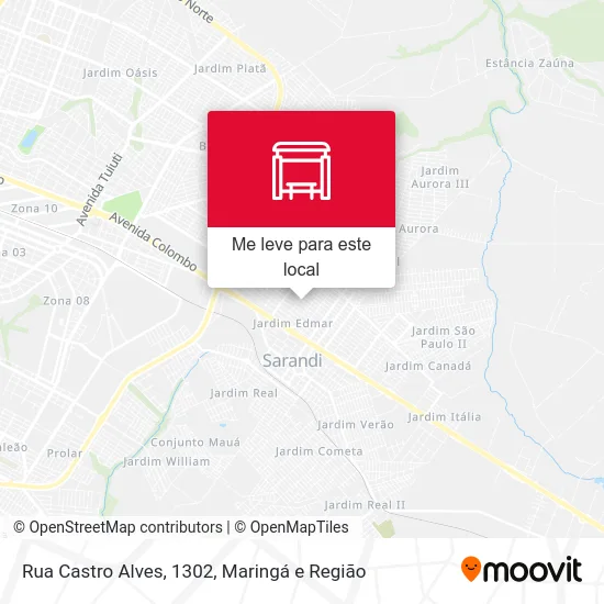 Rua Castro Alves, 1302 mapa