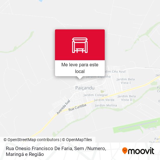 Rua Onesio Francisco De Faria, Sem /Numero mapa