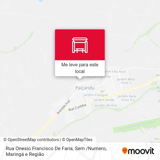 Rua Onesio Francisco De Faria, Sem /Numero mapa