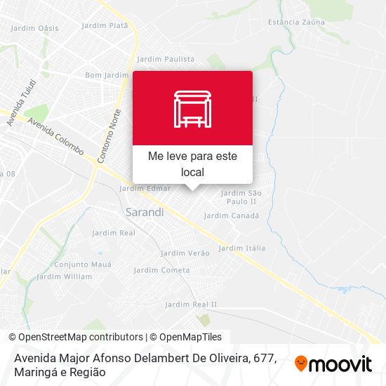 Avenida Major Afonso Delambert De Oliveira, 677 mapa