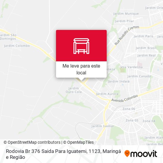 Rodovia Br 376 Saida Para Iguatemi, 1123 mapa