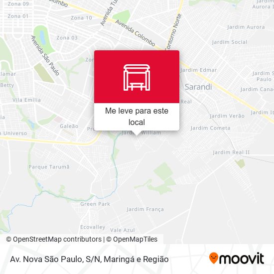 Av. Nova São Paulo, S/N mapa