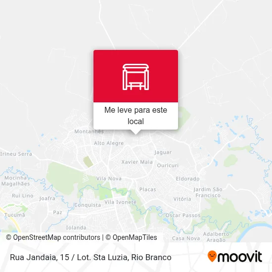 Rua Jandaia, 15 / Lot. Sta Luzia mapa