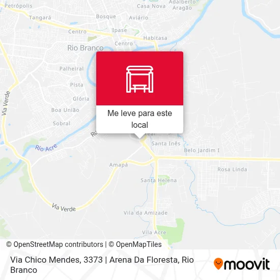 Via Chico Mendes, 3373 | Arena Da Floresta mapa