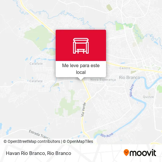 Havan Rio Branco mapa
