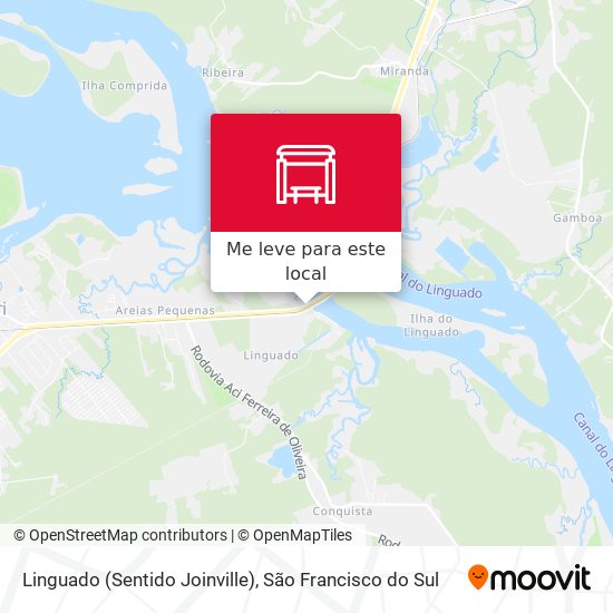 Linguado (Sentido Joinville) mapa