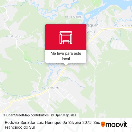 Rodovia Senador Luiz Henrique Da Silveira 2075 mapa