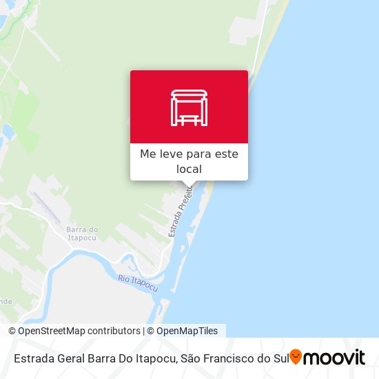 Estrada Geral Barra Do Itapocu mapa