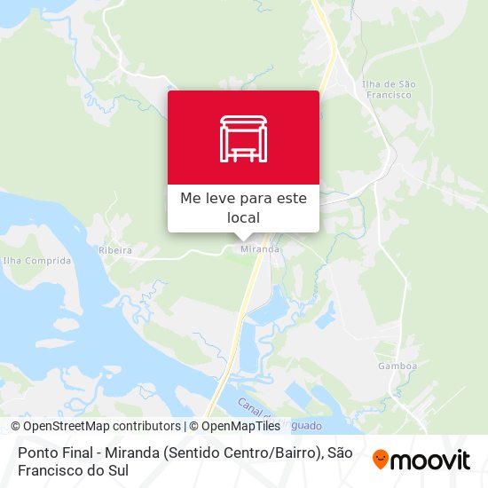 Ponto Final - Miranda (Sentido Centro / Bairro) mapa