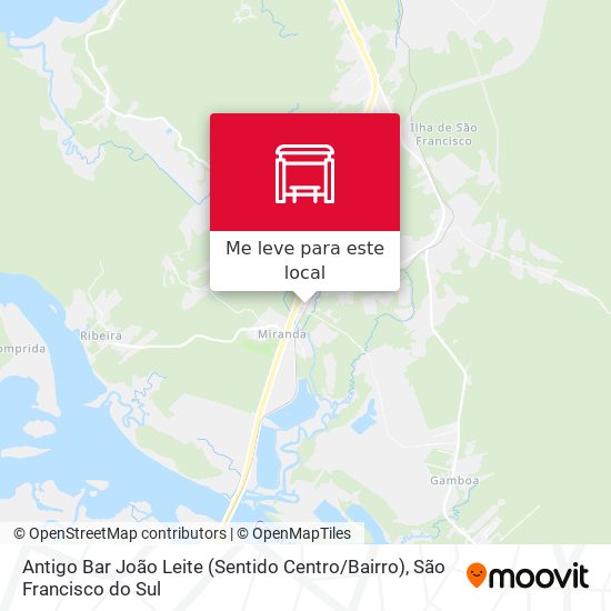 Antigo Bar João Leite (Sentido Centro / Bairro) mapa