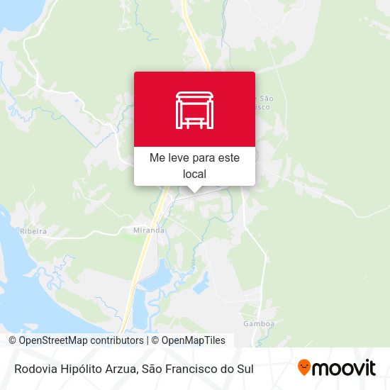 Rodovia Hipólito Arzua mapa