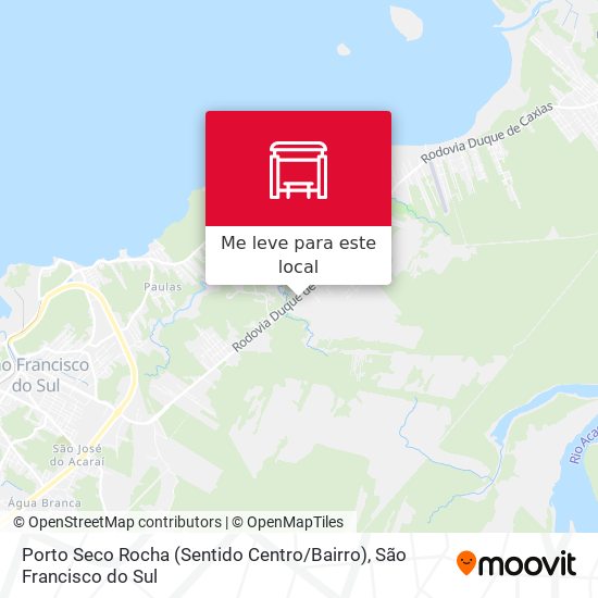Porto Seco Rocha (Sentido Centro / Bairro) mapa