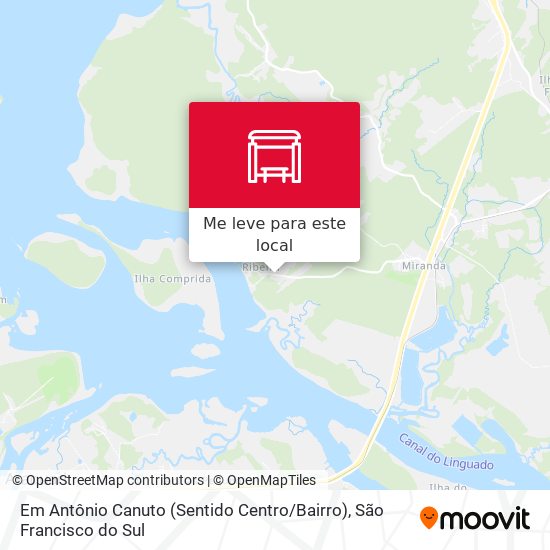 Em Antônio Canuto (Sentido Centro / Bairro) mapa