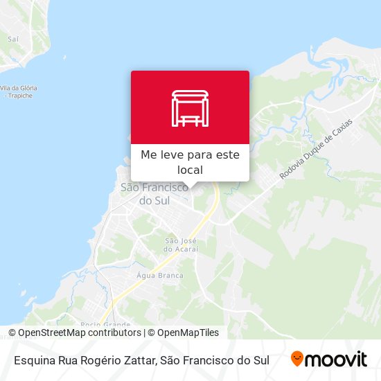 Esquina Rua Rogério Zattar mapa