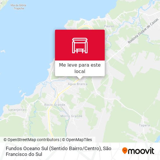 Fundos Oceano Sul (Sentido Bairro / Centro) mapa