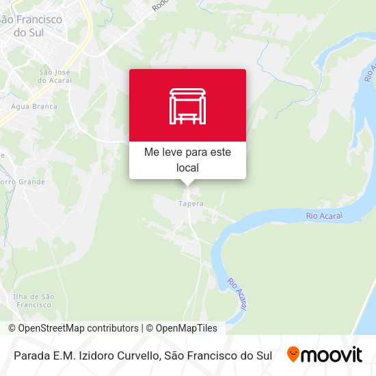 Em Izidoro Curvello (Sentido Centro) mapa