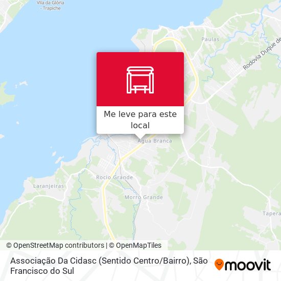 Associação Da Cidasc (Sentido Centro / Bairro) mapa