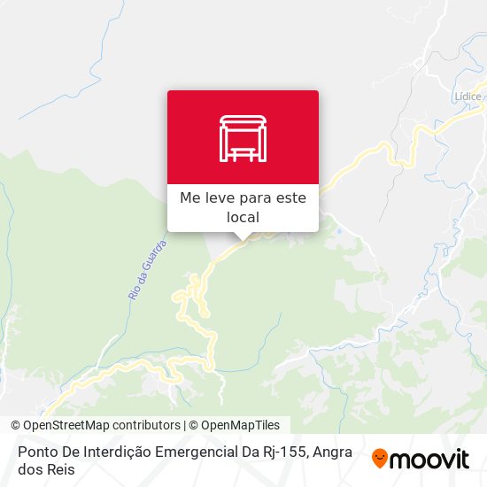 Ponto De Interdição Emergencial Da Rj-155 mapa