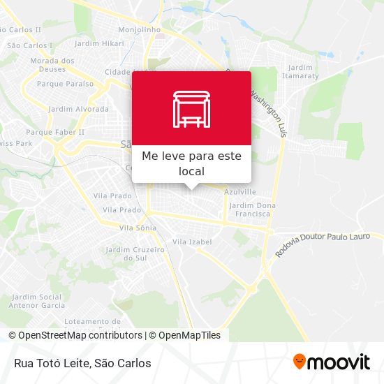 Rua Totó Leite mapa