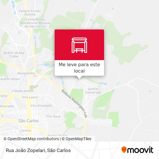 Rua João Zopelari mapa