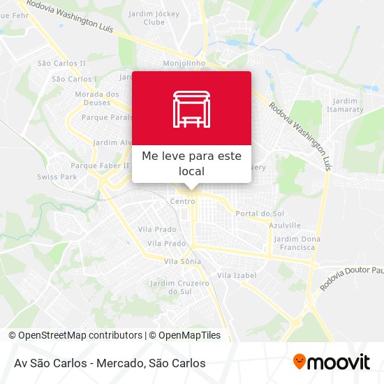 Av São Carlos - Mercado mapa