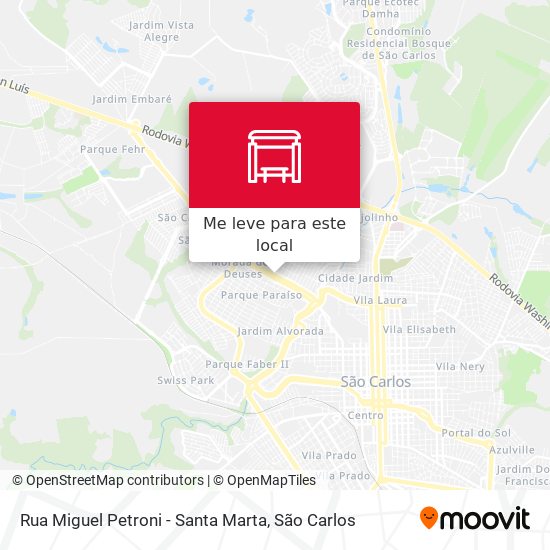Rua Miguel Petroni - Santa Marta mapa