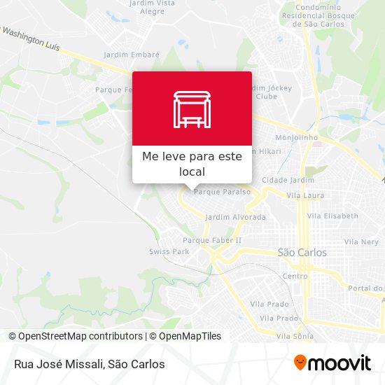 Rua José Missali mapa