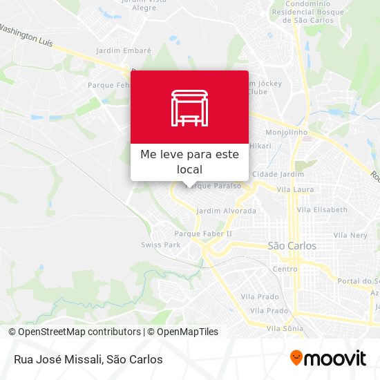 Rua José Missali mapa