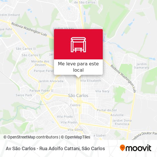 Av São Carlos - Rua Adolfo Cattani mapa