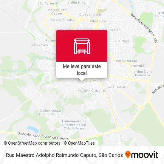 Rua Maestro Adolpho Raimundo Caputo mapa