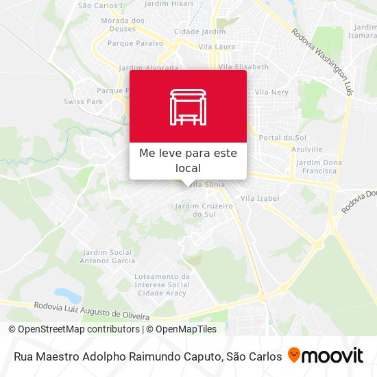 Rua Maestro Adolpho Raimundo Caputo mapa