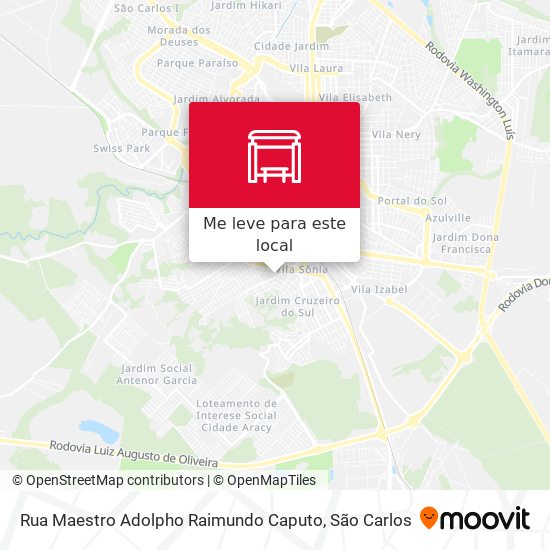 Rua Maestro Adolpho Raimundo Caputo mapa
