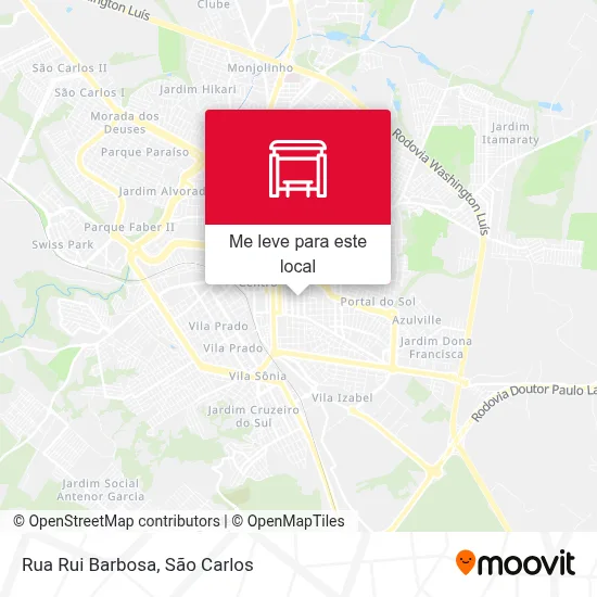 Rua Rui Barbosa mapa